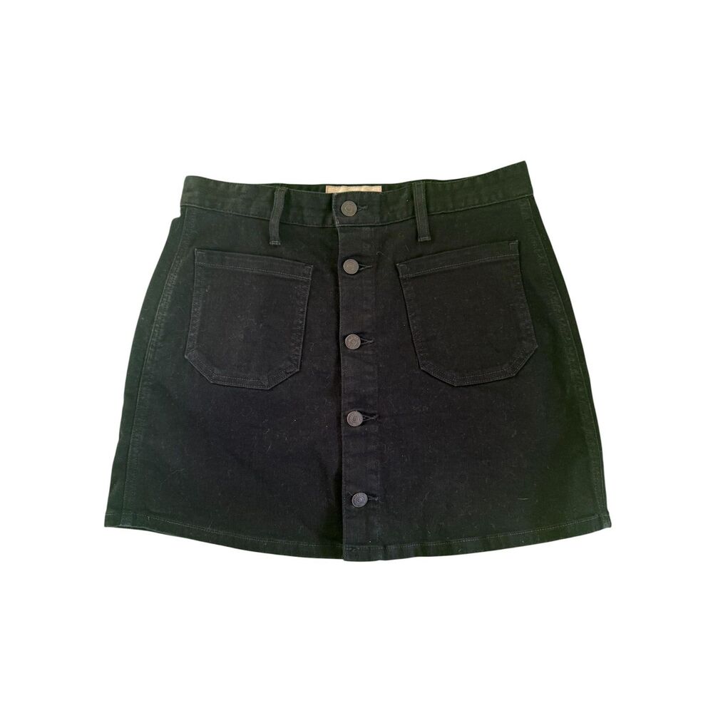 Ralph Lauren Denim & Supply Black Button Down Mini Skirt Size 28